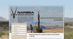 Desktop Screenshot of namibiarareearths.com