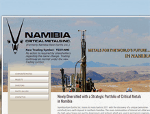 Tablet Screenshot of namibiarareearths.com
